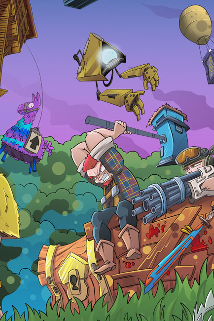 Vinilos puertas videojuego fortnite